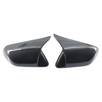 Rearview Side Mirror Cover Caps Carbon Fiber Pattern For Ford Mustang 2015-2023