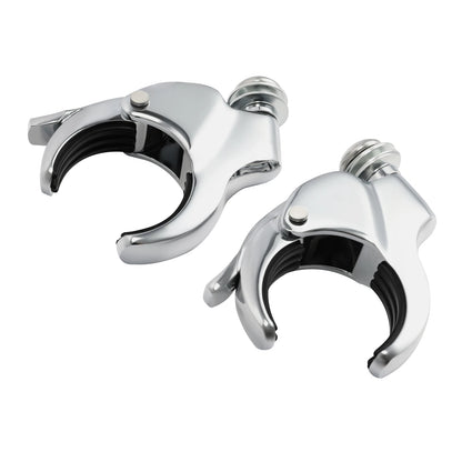 49mm Detachable Windshield Clamps Fit For Harley V-Rod Super Glide Fat Bob 18-Up