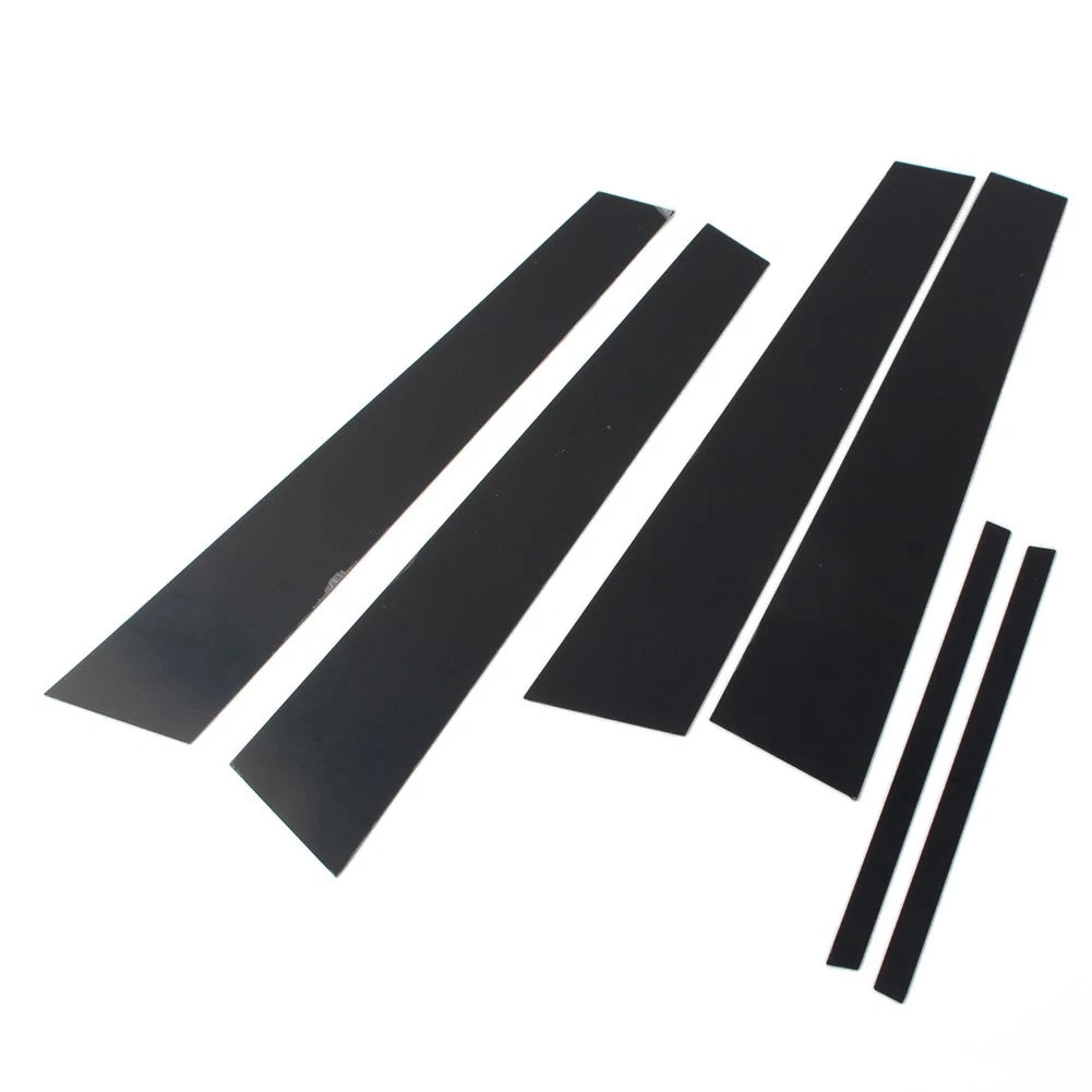 6 Pcs Bright Black Pillar Posts Door Window Trim For Dodge Charger 2011-2021
