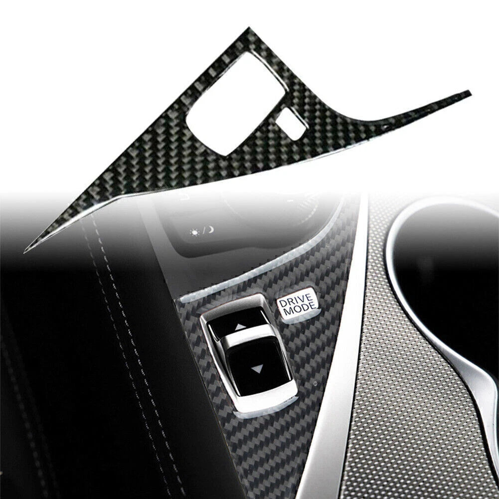 Interior Gear Shift Drive Panel Cover For Infiniti Q50 Q60 14-19 Carbon Fiber US