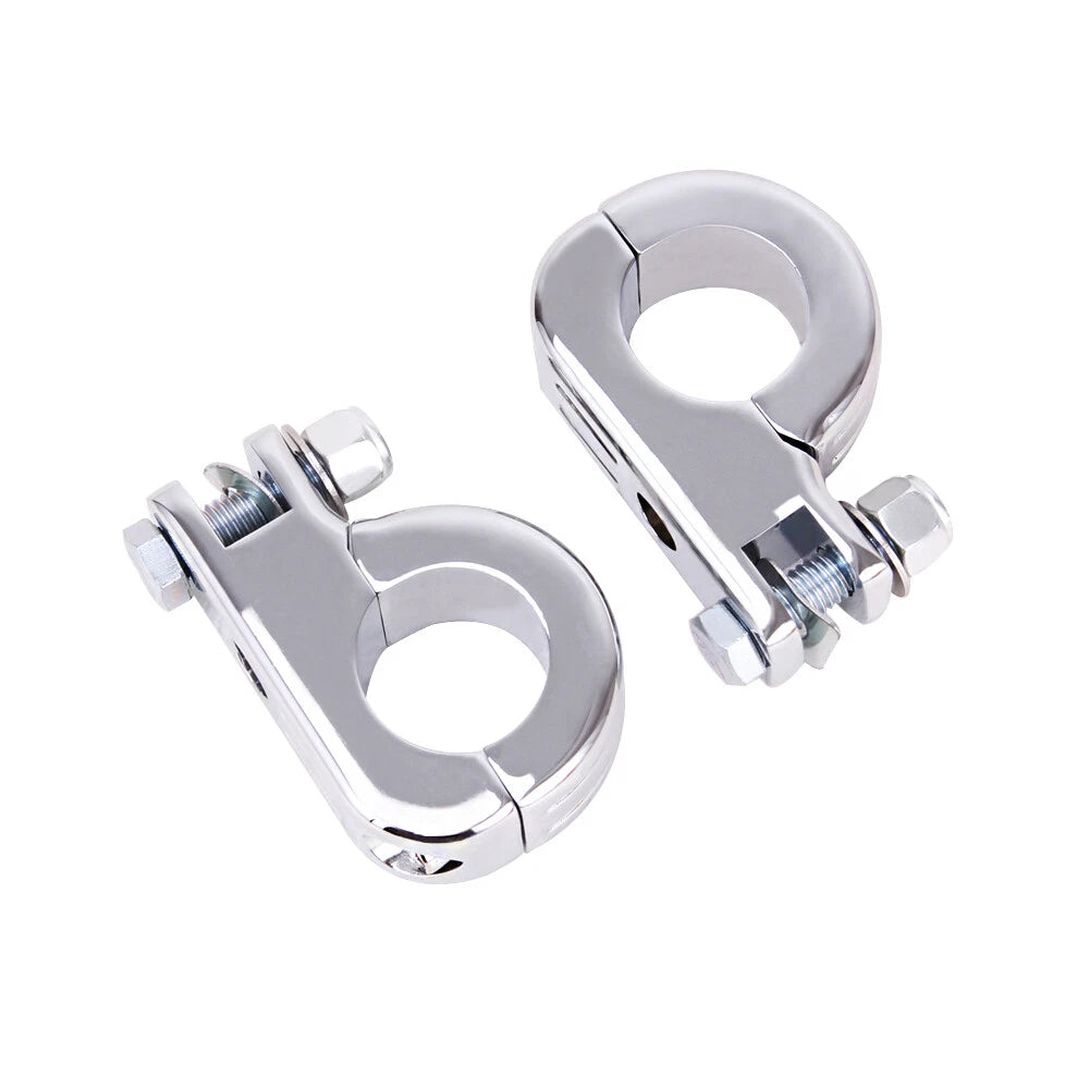 1-1/4" Highway Crash Bar Motorcycle Foot Pegs Pedals Mount Kit For Harley Chrome