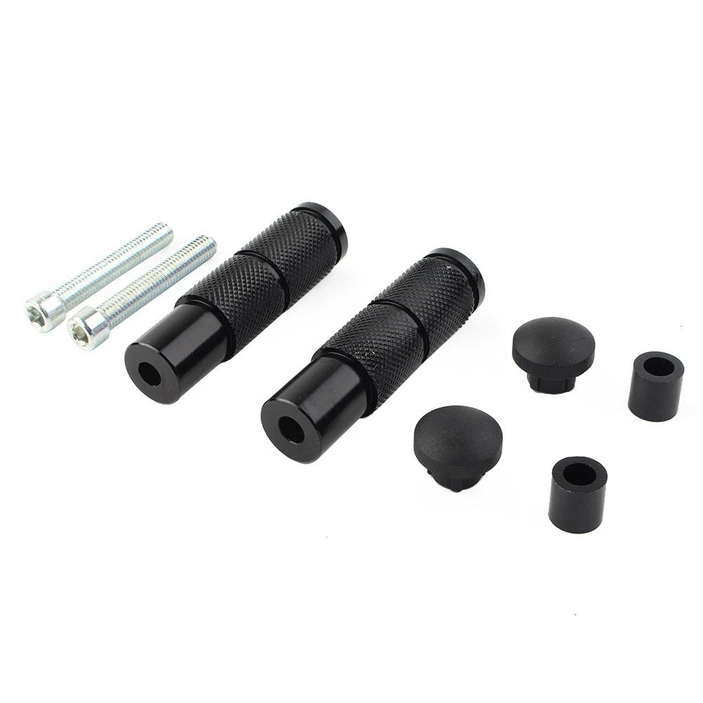 CNC Universal Motorcycle Bike Foot Pegs Footpegs Rear Set Pedals Racing Black
