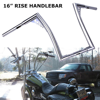 16" Rise Ape Hanger Handlebar For Harley Sportster Softail Dyna Fatboy FLST FXST
