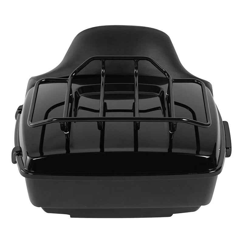 Black King Trunk Pad Solo Mount Rack Fit For Harley Electra Road Glide 2014-Up