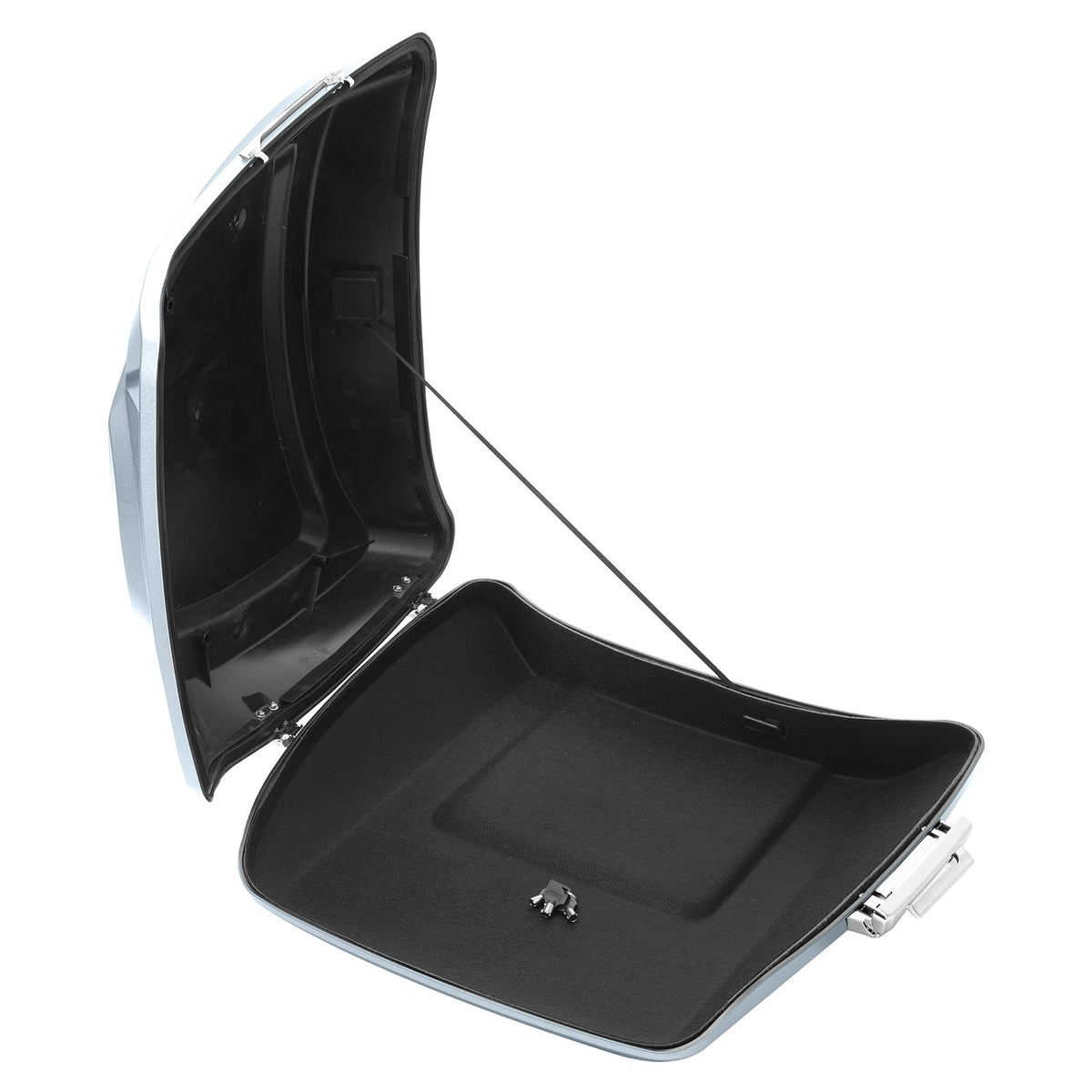 Silver Razor Trunk Backrest Pad Mount Rack For Harley Electra Street Glide 14-25