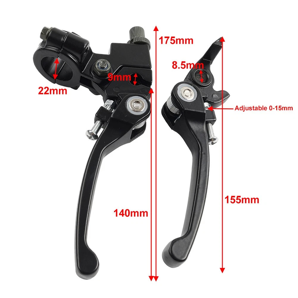 Brake Clutch Levers Red For Dirt Bike 50cc 125cc 22mm 7/8 Inch Handlebar