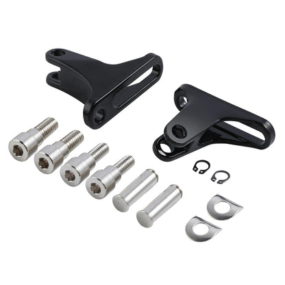 Black Passenger Footpeg Foot Pegs Mount For Harley Touring Electra Glide 1993-Up
