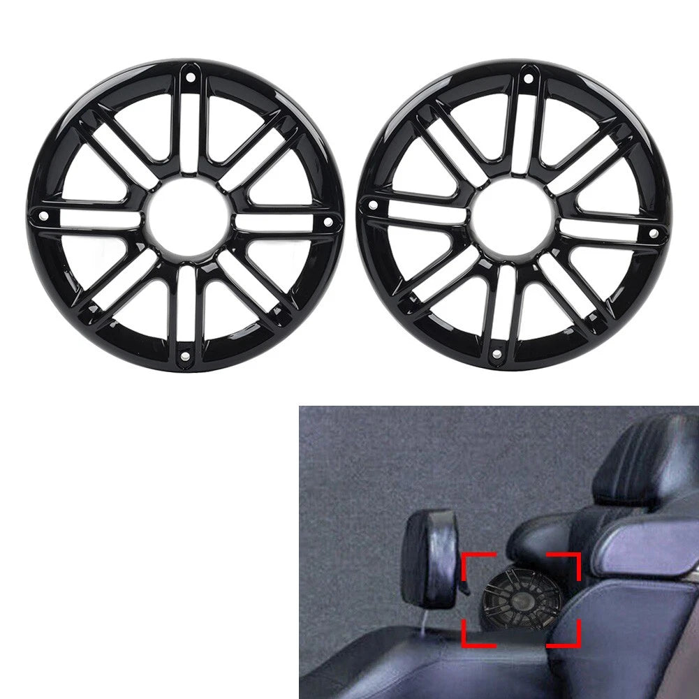 Glossy Black Rear Speaker Grill Cover For Harley Tri Glide Ultra FLHTCU/L 14-23