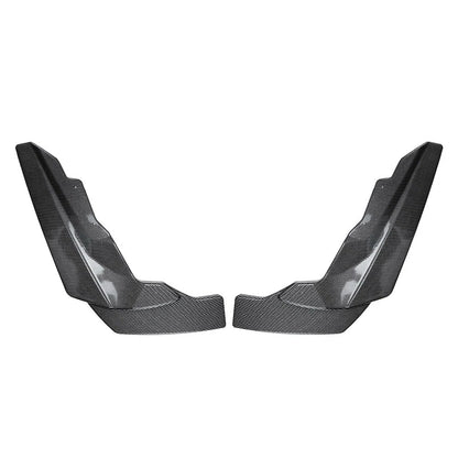 2pcs Carbon Black Rear Bumper Side Spoiler Lip For BMW 2 Series M2 G87 2023-2024