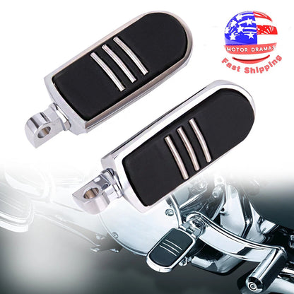 Chrome Motorcycle Foot Pegs Footrest For Harley Touring Dyna Softail Sportster