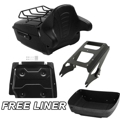 Black King Trunk Plate Mount Rack Fit For Harley Touring 09-13 12