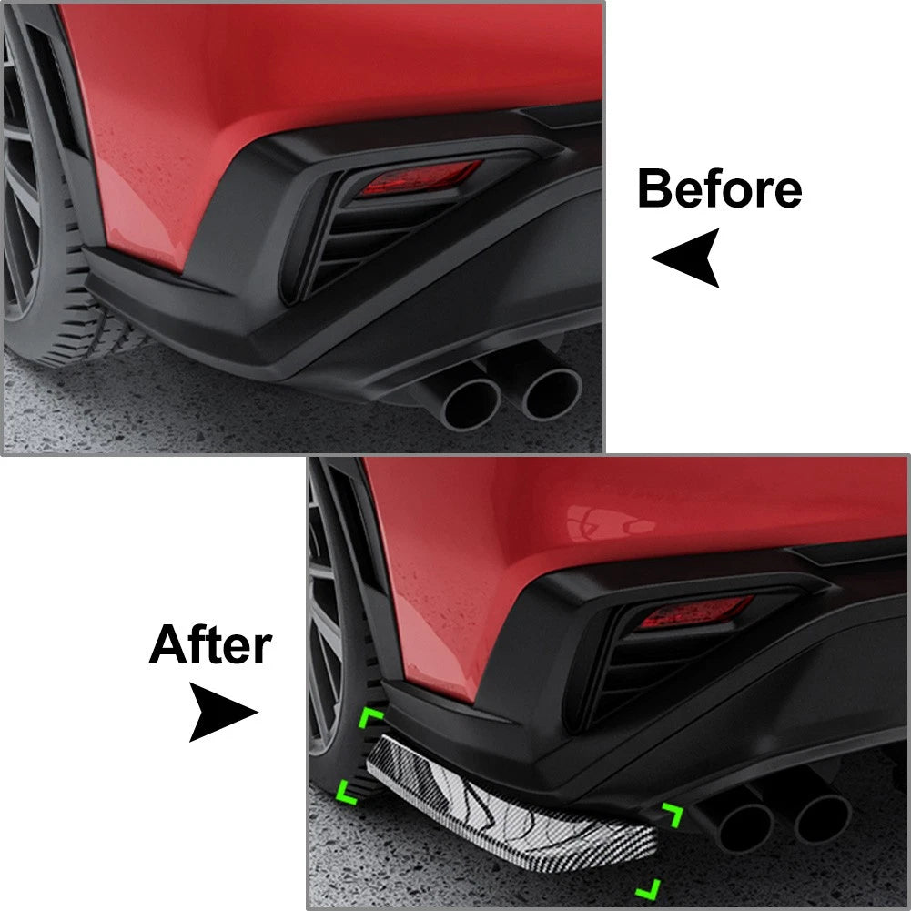 2pcs ABS Rear Bumper Lip Side Splitter Apron For Subaru WRX STI VB 2022+