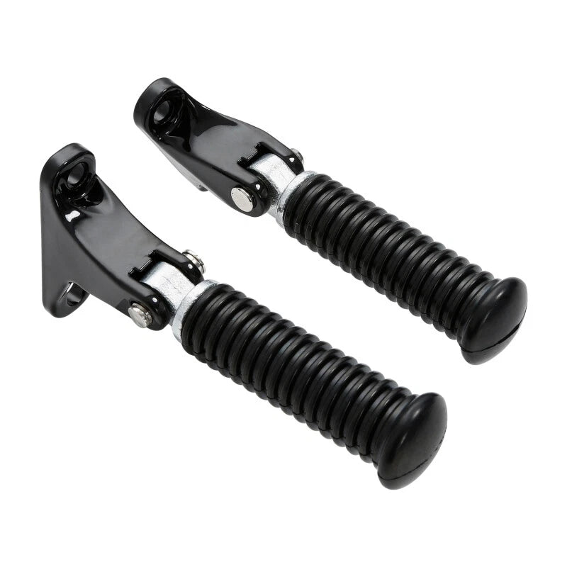 Black Passenger Footpeg Foot Pegs Mount For Harley Touring Electra Glide 1993-Up
