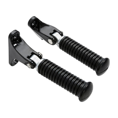 Black Passenger Footpeg Foot Pegs Mount For Harley Touring Electra Glide 1993-Up