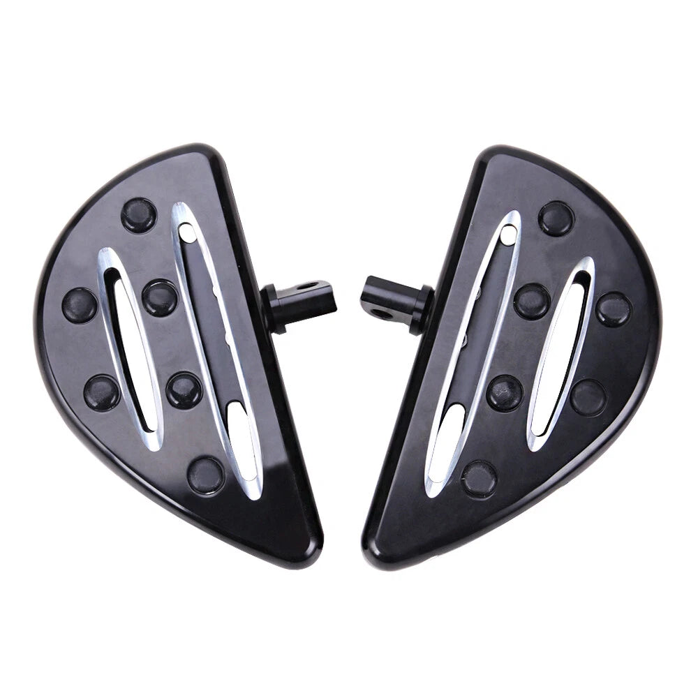 Rear Black Shallow Cut Passenger Floorboards For Harley Touring FLHX FLHR Dyna