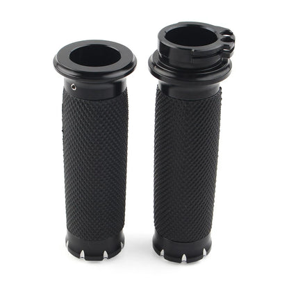 1" Black Handlebar Hand Grips For Harley Touring Sportster Dyna Softail VRSC US