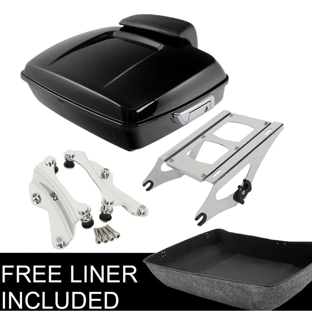 Chopped Trunk Pad Rack Docking Fit For Harley Touring Electra Glide 2014-Up US