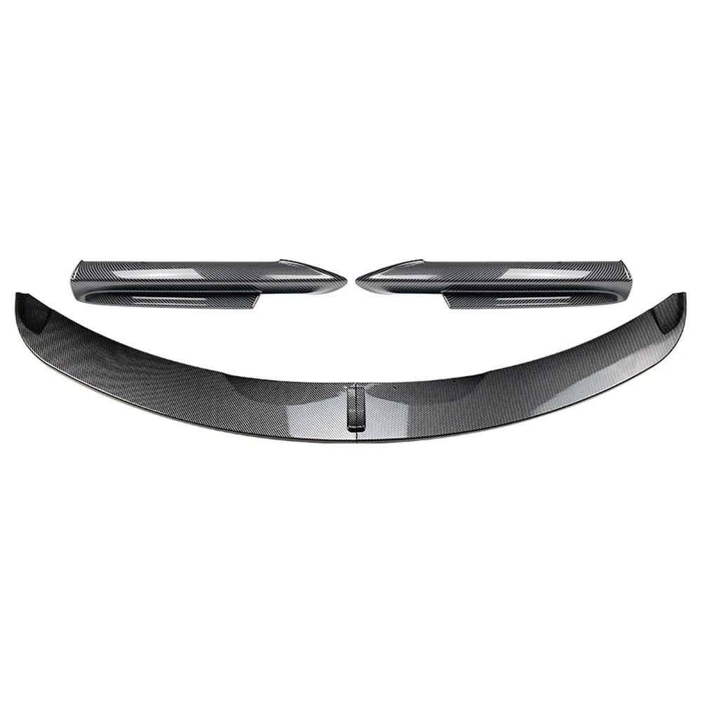 Front Bumper Spoiler Lip+Side Splitter Cover Trim For BMW 3 Series E90 Carbon