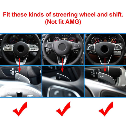 Pair Steering Wheel Shift Paddle Extension For Mercedes-Benz A/B/C/E/S/G/V-Class
