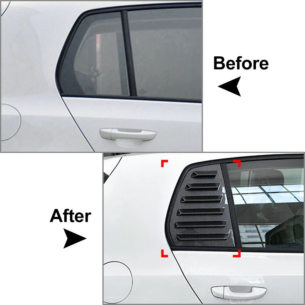 For Volkswagen Golf 6 MK6 08-12 Rear Window Side Vent Shutter Louver Cover Trim
