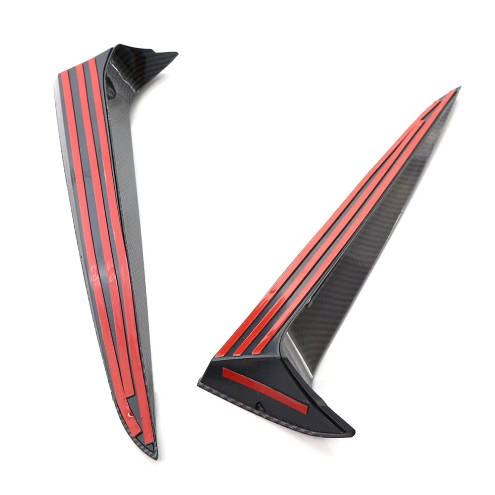 2pcs Rear Window Side Spoiler Canard Splitter Trim For BMW X3 F25 2011-2017