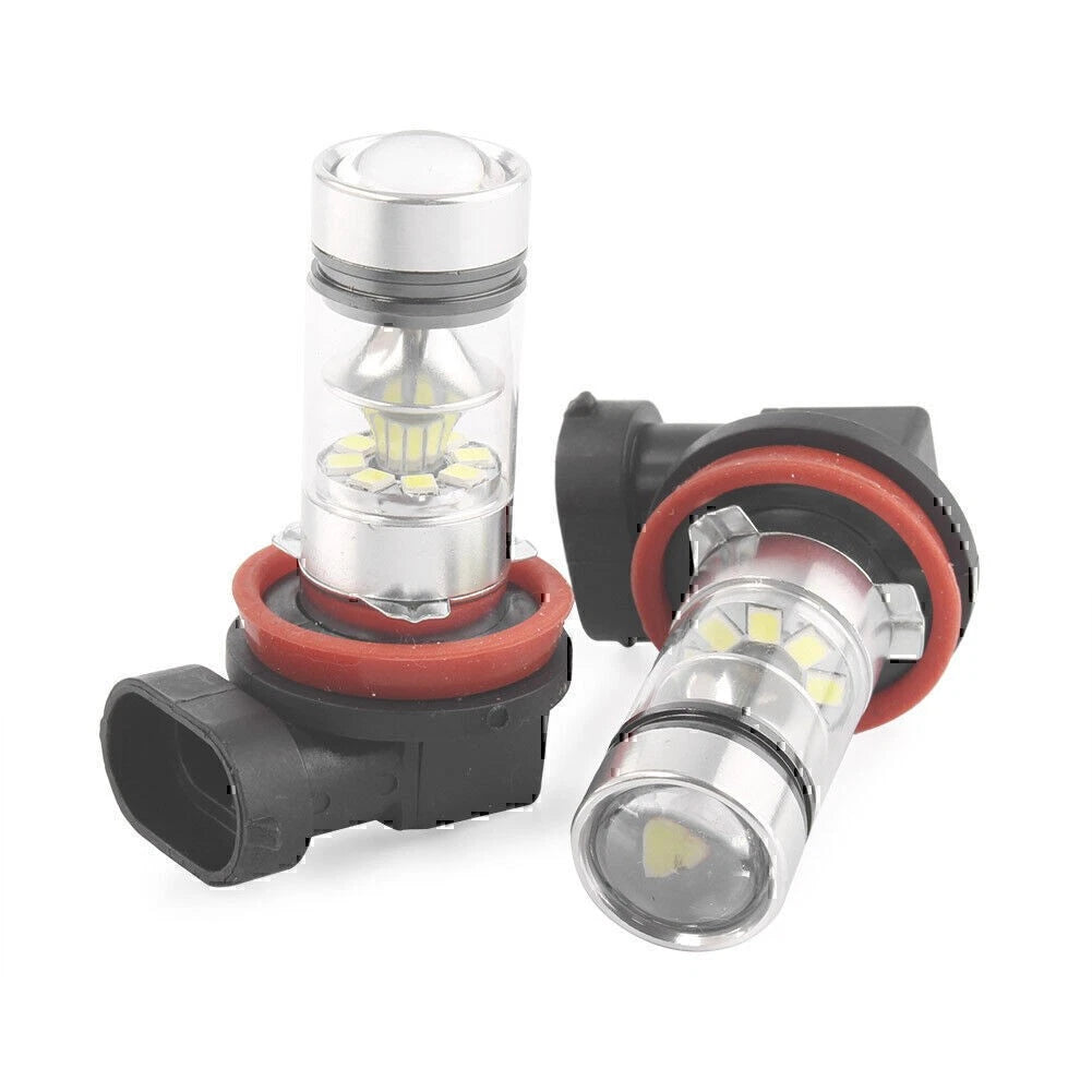 2Pcs H8 White High Power COB LED Bulb Fog/Driving 3030 SMD Head Light Projection