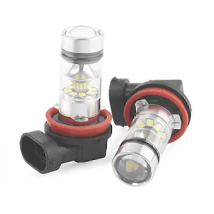 2Pcs H8 White High Power COB LED Bulb Fog/Driving 3030 SMD Head Light Projection