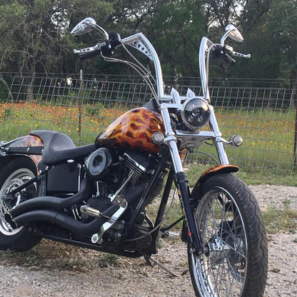 Chrome 12" Rise Ape Hanger Handlebar For Harley Sportster XL Softail Fatboy Dyna