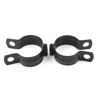 2Pcs Motorcycle Front Fork Clamp Turn Signal Light Mount Bracket Holder Black