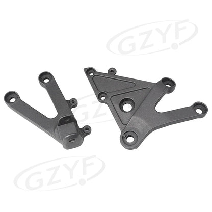 Front Rider Foot Pegs Footrest Bracket Black For Honda CBR600RR 2003 2004 - 2006