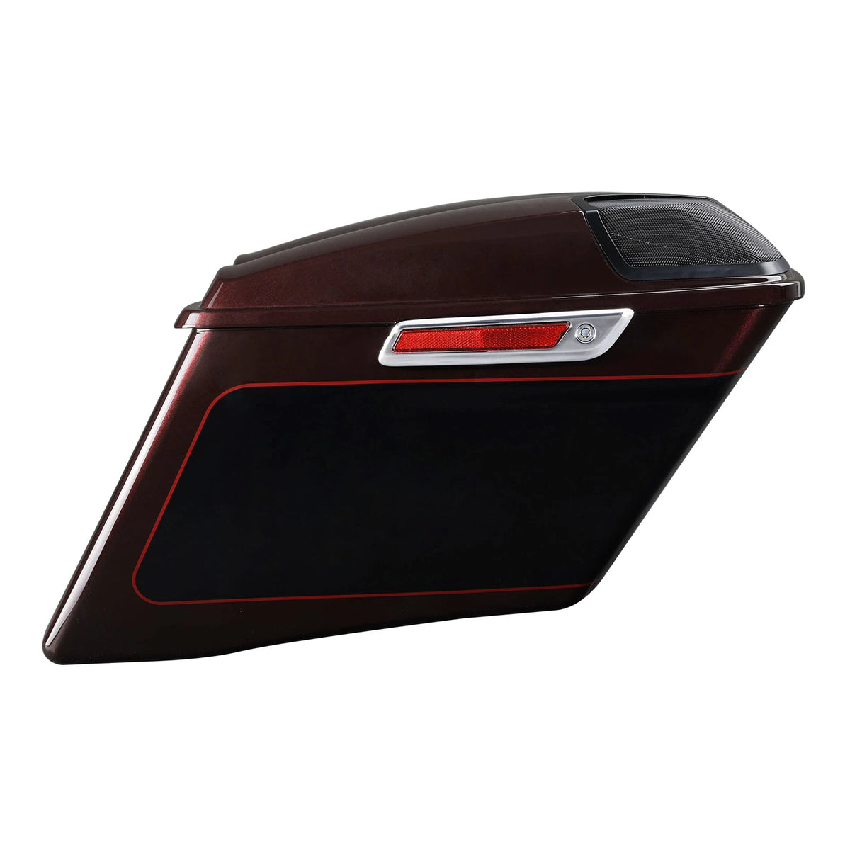 4" Stretched Saddlebags For Harley Touring 2014-23 Midnight Crimson/Vivid Black