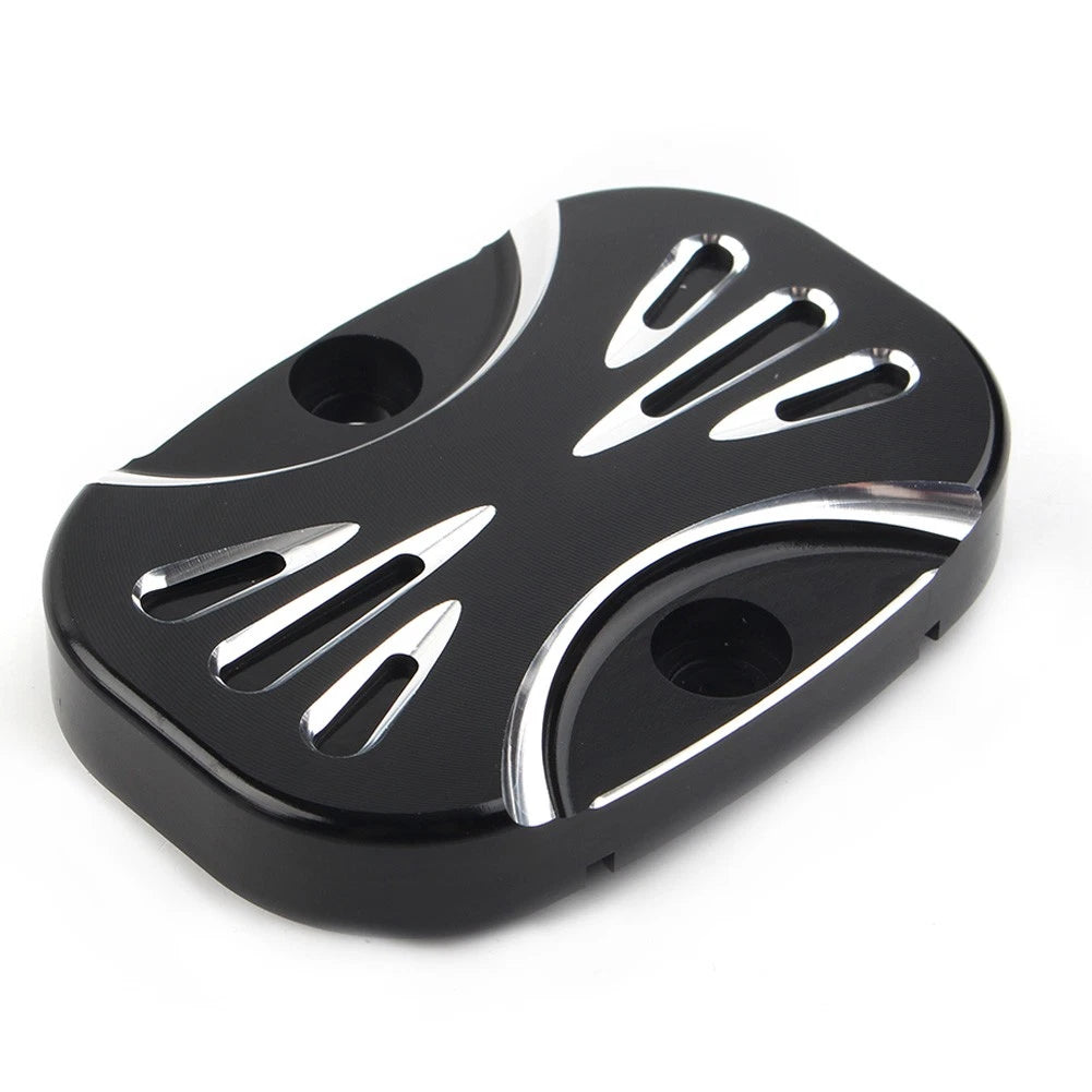 For Harley Electra Glide Road King FLHT CNC Cut Rear Brake Master Cylinder Cover