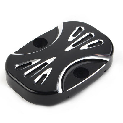 For Harley Electra Glide Road King FLHT CNC Cut Rear Brake Master Cylinder Cover