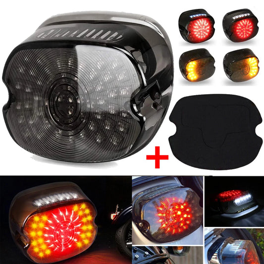 Smoke LED Tail Light Brake Turn Signal for Harley Touring Dyna Softail Sportster