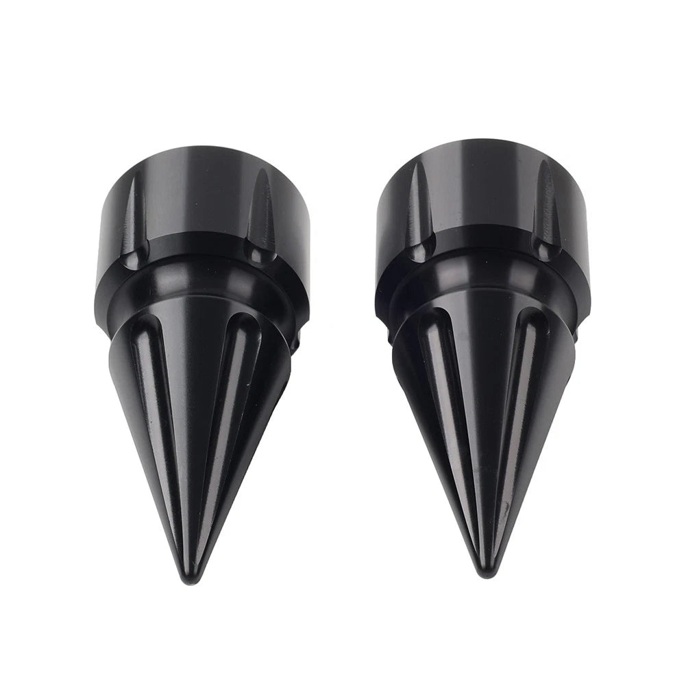 Front Axle Cap Nut Cover 3.6" For Harley Softail 07+ Dyna 08+ Street Glide Black