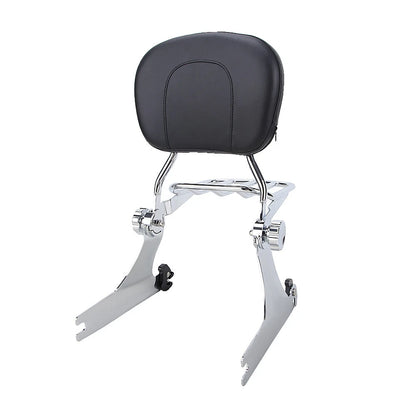 Backrest Sissy Bar Luggage Rack For Harley Dyna Street-Bob Super Glide Low Rider