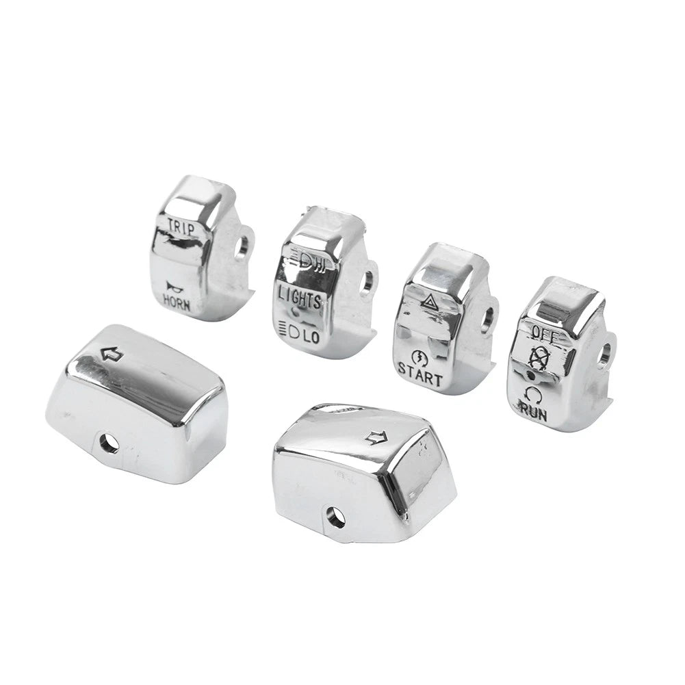6x Hand Control Switch Housing Button Caps for Harley Sportster Road King 96-13
