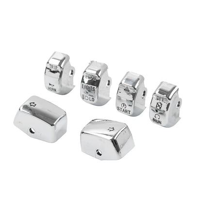 6x Hand Control Switch Housing Button Caps for Harley Sportster Road King 96-13