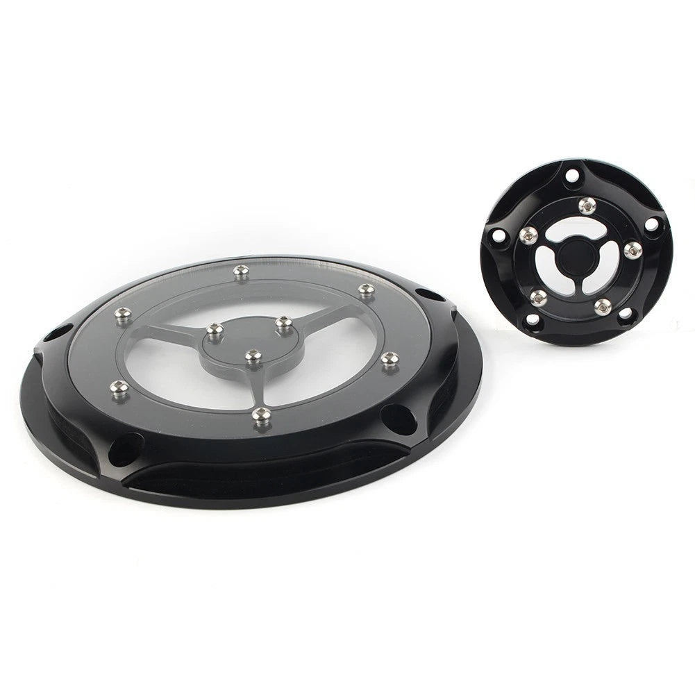 Black Derby Timing Timer Cover For Harley Road King Electra Glide Softail US