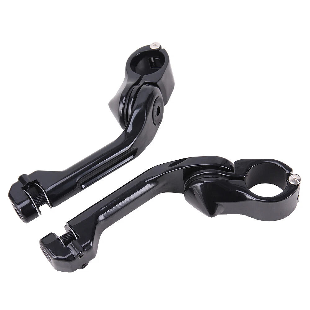 1-1/4" Long Highway Foot Pegs Clamps For Harley Touring Electra Glide Road King