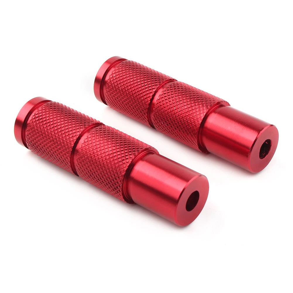 CNC Universal Motorcycle Bike Foot Pegs Footpegs Rear Set Pedals Racing Red