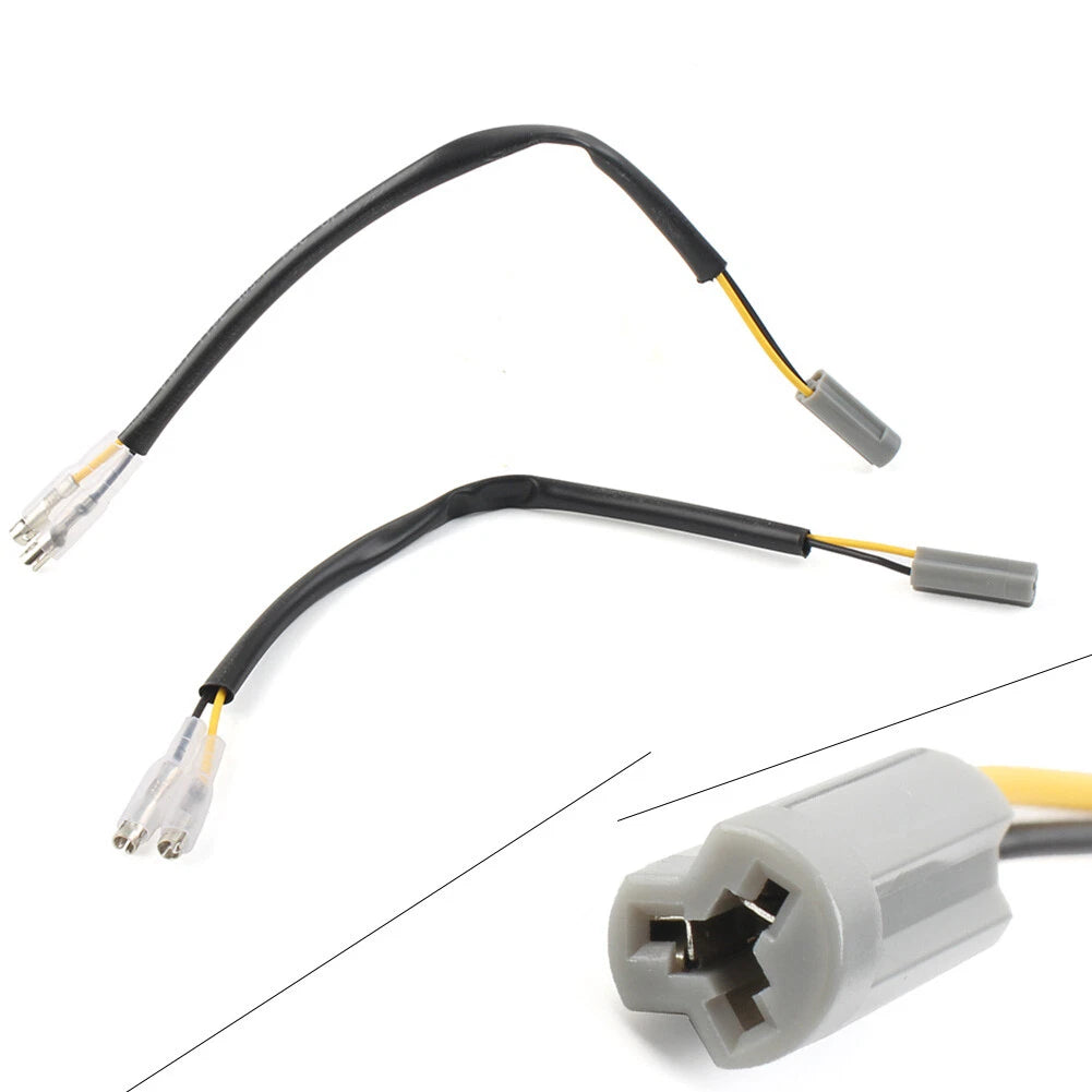 2pcs Turn Signal Marker Wire Adapters Plug Connectors Leads Fit YAMAHA Indicator