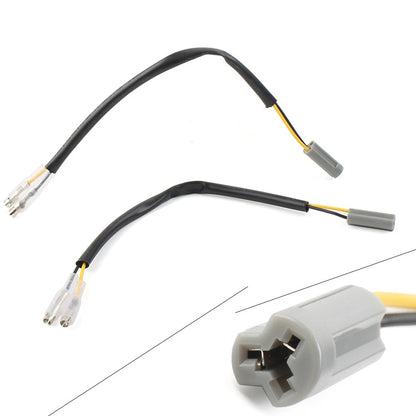2pcs Turn Signal Marker Wire Adapters Plug Connectors Leads Fit YAMAHA Indicator