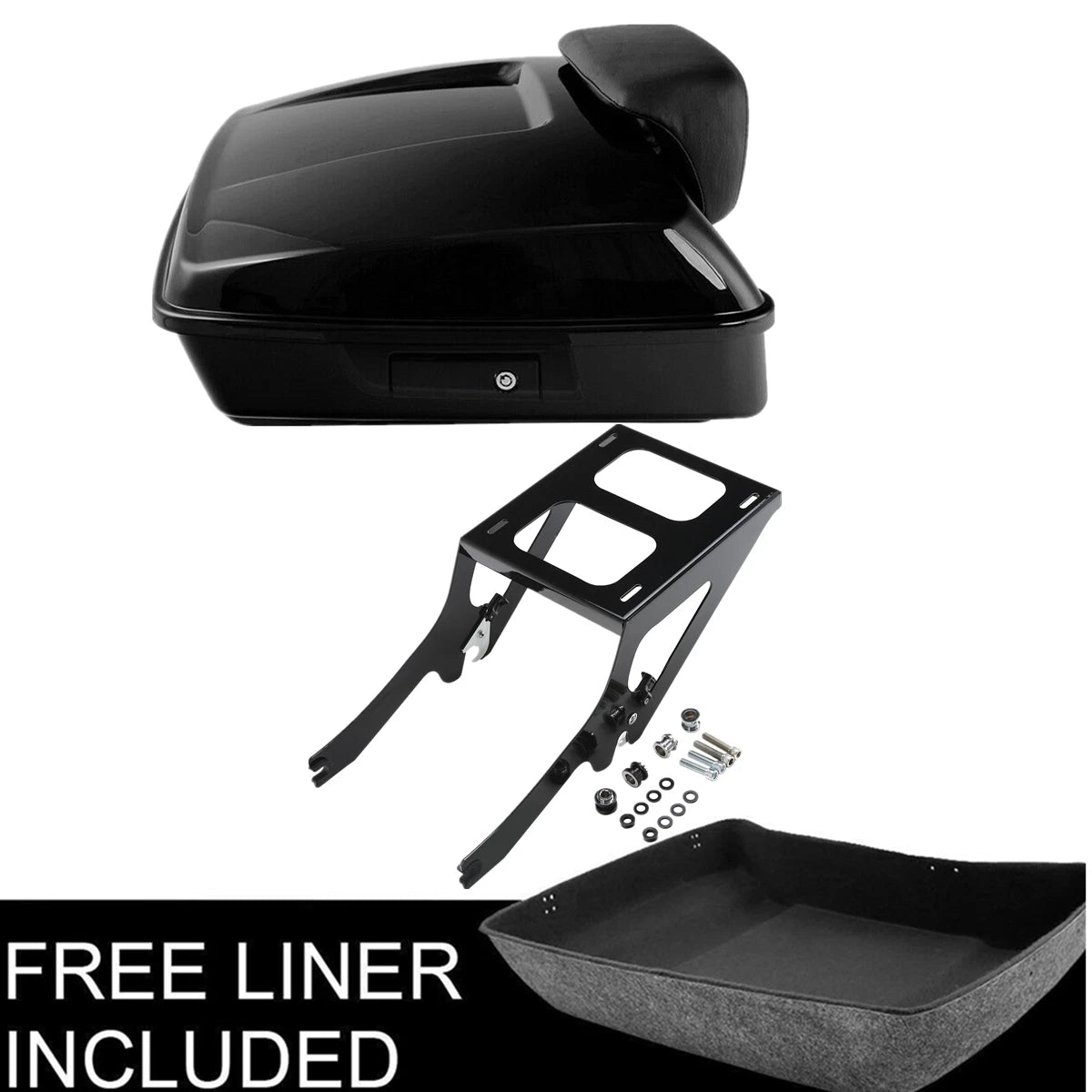 Chopped Trunk Mount Rack Pad Fit For Harley Heritage Classic 2018-Up 2019 Black