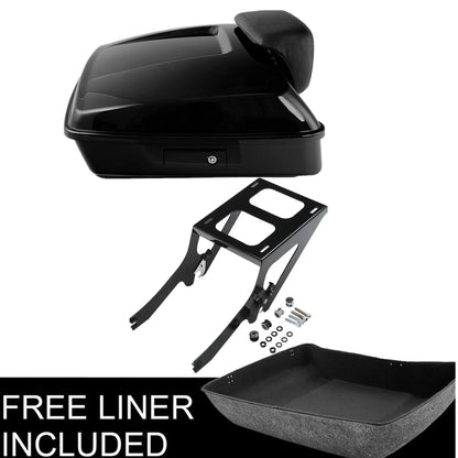 Chopped Trunk Mount Rack Pad Fit For Harley Heritage Classic 2018-Up 2019 Black