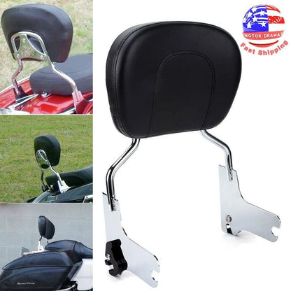 Passenger Sissy Bar Backrest+Front Docking Hardware Kit for Harley Touring 97-08