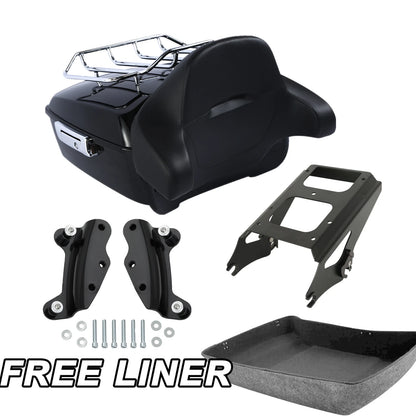 King Trunk Pad Mount Rack Docking Kit Fit For Harley Road Glide King 09-13 12 11