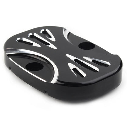 For Harley Electra Glide Road King FLHT CNC Cut Rear Brake Master Cylinder Cover