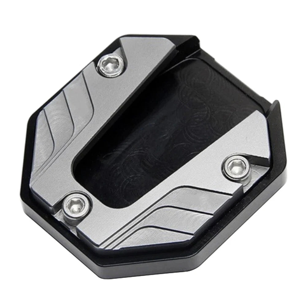 Kickstand Extender Foot Side Stand Extension Pad Support Plate Motorcycle Silver