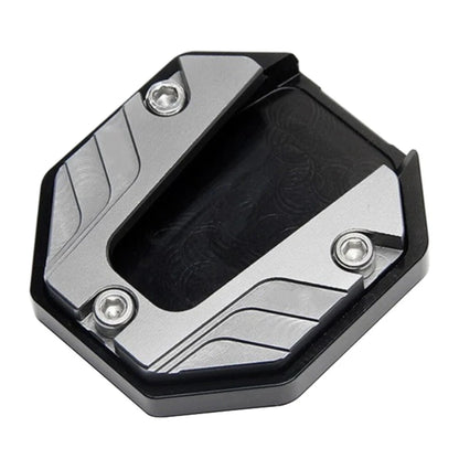 Kickstand Extender Foot Side Stand Extension Pad Support Plate Motorcycle Silver